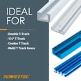 thumbnail image 4 of POWERTEC 2PK T Track Clamp for T Track Accepting 1/4” T bolt/Hex Bolts & 5/16" T Bolt, Hold Down Clamp for Track Saw Guide Rail, T Track, 1/4" T Track, Combo T Track, Multi T Track Fence (71439), 4 of 9