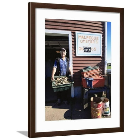 Dale Marchland Selling Malpeque Oysters, Malpeque, Prince Edward Island, Canada Framed Print Wall Art By Alison