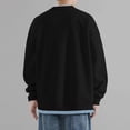 thumbnail image 3 of SYMOID Men Sweatshirts Plain Mens Clothes Black Pullover Sweatshirt Fall and Winter, 3 of 7