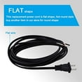 thumbnail image 2 of Replacement Power Cord Pigtail 18AWG 2 Prong 6FT Flat Shape 2 Wire Power Supply Cord Open End 110V Polarized Plug Black Cable 18 Gauge Open Wire 2C Repair Electrical Cord 120V AC, 2 of 7