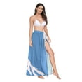thumbnail image 2 of FORMRS Womens Long Sarong Beach Wrap Semi-Sheer Bikini Skirt Bathing Swimsuit Cover Up, Snow Mountain, 2 of 7