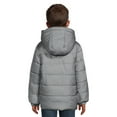 thumbnail image 6 of Weather Tamer Boys Hooded Long Sleeve Chest Stripe Winter Puffer Coat, Sizes 4-16, 6 of 6