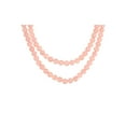 thumbnail image 4 of Ratnavali Jewels Light Pink Quarts Dual Strand Beads Necklace Women, 4 of 4