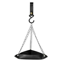 Utoimkio Leather Hanging Bird Feeder Tray,Bird Feeding Tray Seed Tray Platform with Chains Outdoor Garden Decoration for Hanging Wild Backyard Attracting Birds