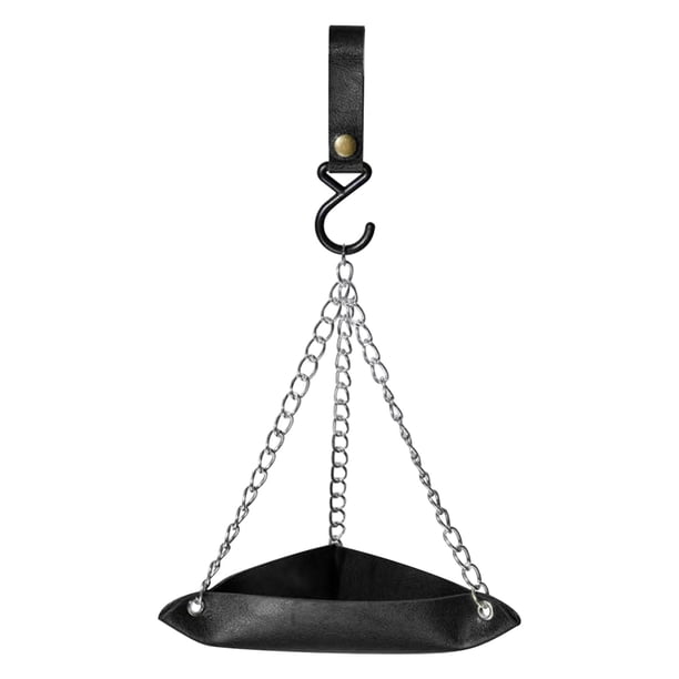 Comedero de cuero para pájaros con gancho | Comedero para exteriores para jardín y patio | Comedero para colibríes y aves silvestres fácil de limpiar