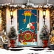 thumbnail image 4 of Decoraciones navideñas, adornos navideños, regalos de Navidad. Cortina navideña para puerta con bandera, foto de Papá Noel y cachorro para exteriores. Decoración de fondo colgante de tela de poliéster, 4 of 6