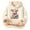 Beige, variant on Girls Hoodie Lined Pullover Warm Winter Kids Casual Top with Cute Print Clothes