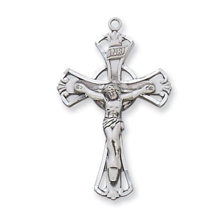1.26 x 0.77 x 0.11 in. Sterling Silver Crucifix Pendant