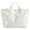 White, variant on Large Clear Tote Bag Fashion PVC Shoulder Handbag for Women Retro Clear Stadium Bag for Travel Shopping Sports and Work with Letter Printed Green