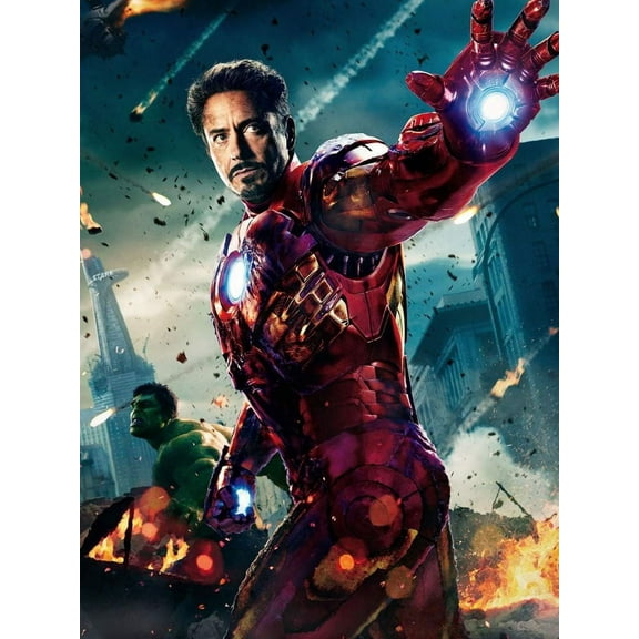 Iron Man Diamond Art DIY 5D Diamond Painting Kits for Adults and Kids Full Drill Arts Craft by Number Kits for Beginner Home Decoration 12x16 inch