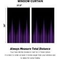 thumbnail image 6 of Purple and Black Kitchen Window Curtains 27.5 x 39 Inch Small Short Mini Cafe Rod Pocket Gothic Goth Ombre Cool Dark Living Bedroom Room Home Treatment Set of 2 Curtain Panels Drapes Tiers, 6 of 7