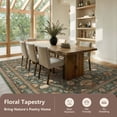thumbnail image 6 of SIXHOME 5'x7' Area Rugs for Living Room Machine Washable Area Rugs Soft Non-Slip Retro Carpet Traditional Floral Rugs for Bedroom Dining Room Office Home Decor Olive Green, 6 of 8