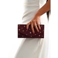 thumbnail image 2 of REMANLAND Women's Satin Pleated Evening Clutch Purse, Red, 2 of 7