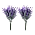 thumbnail image 2 of Zoyueyie 6pcs Artificial Flocked Lavender Bouquet Bridal Purple Flower for Wedding, 2 of 10