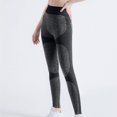 thumbnail image 2 of MaFYtyTPR Women's New Thread Hip Lifting Tight Fitting Abdominal Quick Drying Compression Elastic Fitness Pants Leggings Yoga Pants Black M, 2 of 5