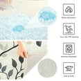 thumbnail image 3 of Yayeee Bath Rug for Bathroom Floor Non Slip Rectangle Fluffy Soft Absorbent Mat, 16"x24", Leaves Pattern, 3 of 7