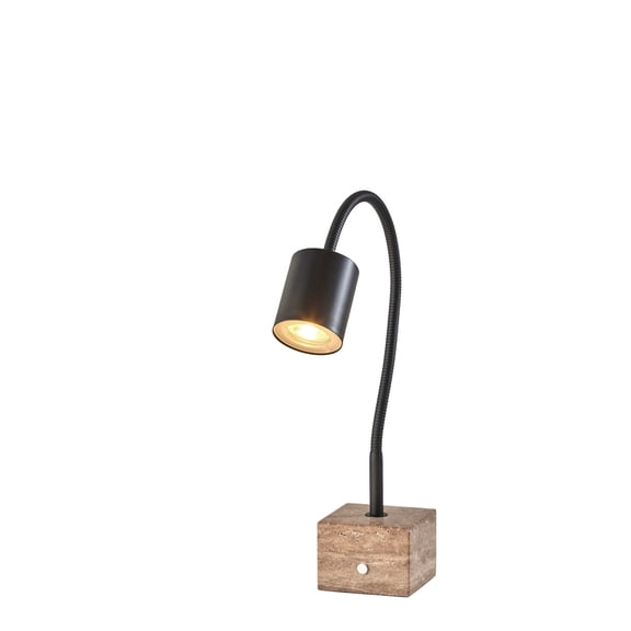 Adesso Rutherford 25" Desk Lamp Black with Adjustable Arm & Touch Dimmer