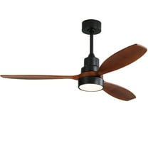 Sofucor Ceiling Fan 52" Downrod Ceiling Fan with Light, Remote, Modern Farmhouse Style
