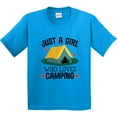 thumbnail image 3 of Inktastic Just a Girl Who Loves Camping Youth T-Shirt, 3 of 5