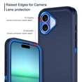 thumbnail image 3 of Petocase for iPhone 16 Plus Case,Shockproof Dust/Drop Proof 3 in 1 Full Body Rugged Heavy Duty Durable Cover,Navy Blue, 3 of 7
