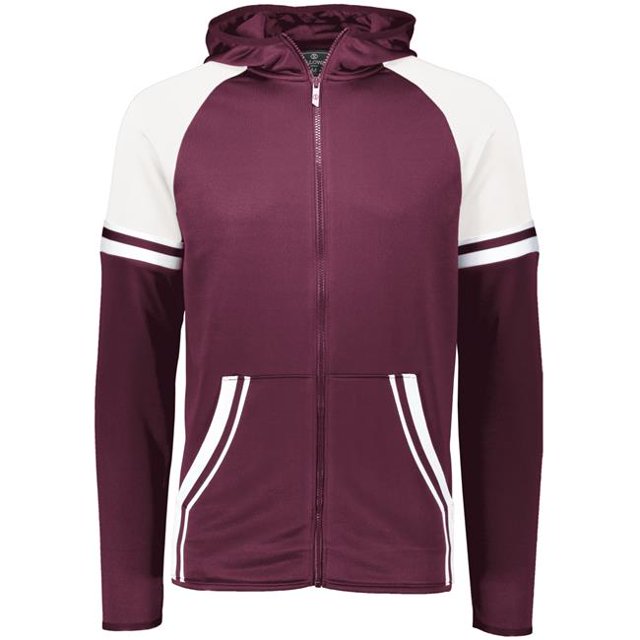 Adult Retro Grade Jacket, Maroon & White - Extra Large