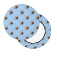 thumbnail image 2 of Kll Brown French Bulldog Round Bar Chair Cushion Cover 14 Inch,Bar Stool Protector With Elastic, Soft Washable, 2 of 7