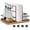 Wooden Color, variant on FUYGRCJ Rotatable Napkin Holder for Table, Standing Napkin Dispenser, Napkin Holder with Salt and Pepper Shakers Caddy, for Dining Table Decor Not Including Shakers