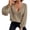 Coffee, variant on Womens Sweaters Bow Knit Long Sleeve Backless Deep V Neck Pullover Tops Coffee XL