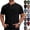 #01 Black, variant on Men's Henley Shirts Short Sleeve Button Cotton Tee with Chest Pocket, Casual Summer Lightweight Classic T-Shirt Tops ,S,Khaki