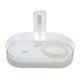 thumbnail image 2 of Cuenco de agua para gatos, botella de agua automática elevada, juego de cuencos de cerámica para mascotas para perros pequeños, color blanco, 2 of 8