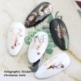 thumbnail image 4 of Pegatinas de copos de nieve para manicura, láminas de decoración navideña, láser bronceado, oro rosa, diseño de uñas, deslizador de Año Nuevo, 2022, 4 of 4
