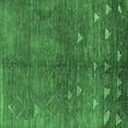 thumbnail image 1 of Ahgly Company Indoor Square Solid Emerald Green Modern Area Rugs, 5' Square, 1 of 4