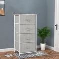 thumbnail image 2 of HOMCOM Commode de Rangement en Lin à 4 Tiroirs avec Cadre en Métal, 2 of 10