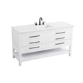 thumbnail image 6 of Elegant Kitchen and Bath 60 inch Single Bathroom Vanity in White, 6 of 10