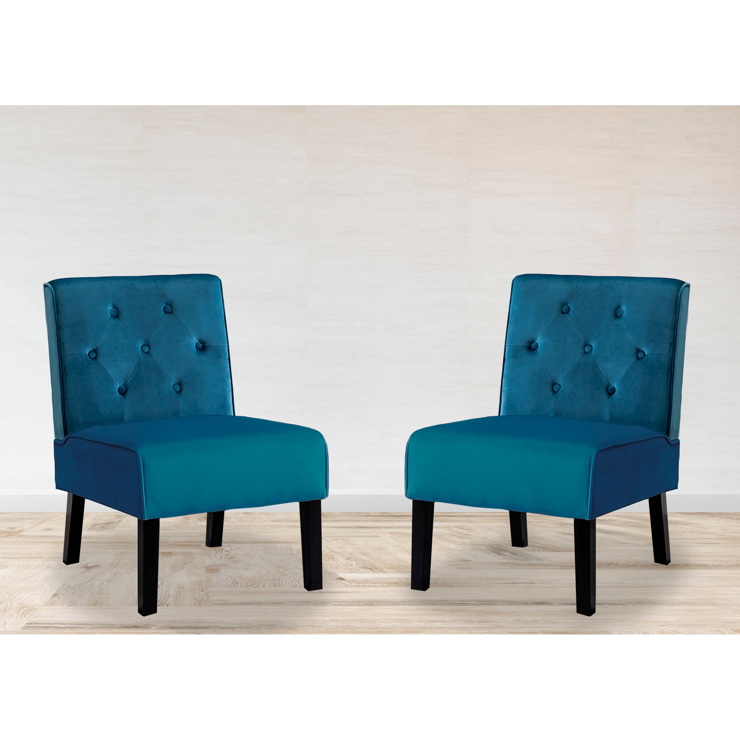 Frankly 21'' Wide Tufted Velvet Slipper Chair&nbsp;(Set of 2)