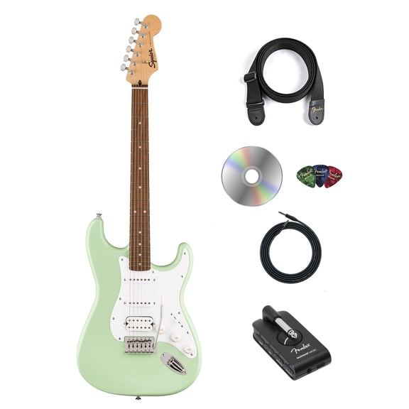 Fender Squier Sonic Stratocaster HSS - Surf Green w/ Mustang Micro