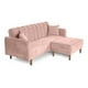 thumbnail image 3 of Sala Modular Sofá Cama Reversible de Lino Palo de Rosa Modelo Avocata, 3 of 9