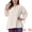 Beige, variant on DARING DIVA Women's Plus Tie-Neck Raglan Sleeves Hollow Out Top 1X Beige