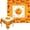 Orange, variant on Mahjong Table Cover, 55 x 55 Inch Square Tablecloth(Floral Pumpkin)