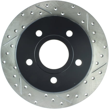 StopTech 127.67043L StopTech Sport Rotors; Drilled And Slotted; Rear Left;12.01 in. Dia.; 2.97 in. Height; Fits select: 1999-2004 JEEP GRAND CHEROKEE