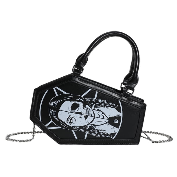 Bolso gótico retro con cierre de cremallera para mujer pequeño para fiesta de Halloween