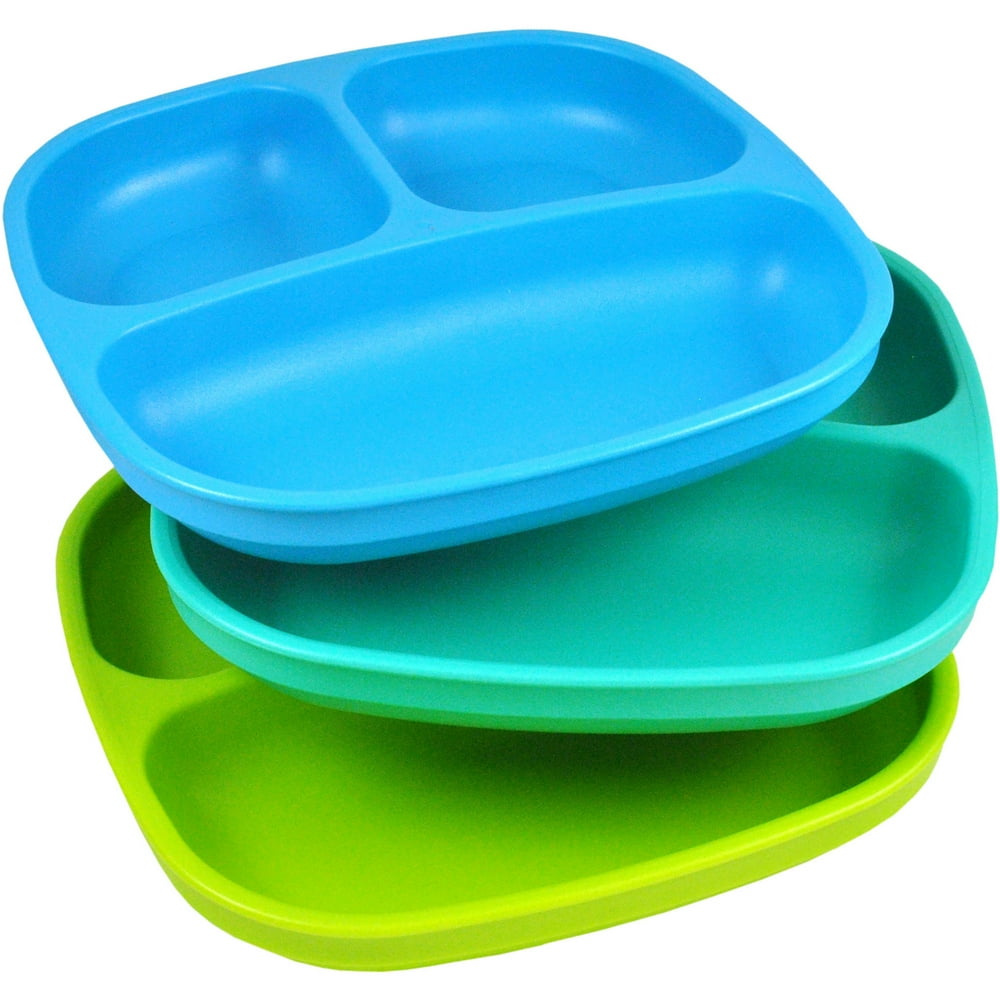 RePlay 3Pack Divided Plates, BPAFree