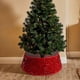 thumbnail image 4 of Elegant Holiday Decor, Sequin Christmas Tree Collar, Sparkling Tree Base Cover, Durable Polyester Fiber Skirt, Foldable Christmas Tree Ring for, 4 of 5