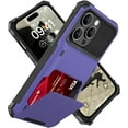 thumbnail image 6 of Wallet Case for iPhone 15 Pro Max Case with 4-Card Credit Card Holder Slot Shockproof Cover Hybrid Heavy Duty Protection Armor Phone Case Compatible with 15 Pro Max 6.7inch 2023-Purple, 6 of 6