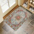 thumbnail image 4 of Boho Light Brown Vintage Country Patterned Carpet Welcome Door Mat Decorative Doormat Farmhouse Low-Profile Floor Rug Switch Mat for Home Indoor Outdoor Decorations 17 X 30 Inch, 4 of 6