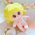 thumbnail image 4 of BAELLERT 20CM Naked Cotton Doll Toy Fluffy Yellow Hair Big Eyes Cute Anime Girl Doll Plushies Pretend Toy No Attribute Unfinished Cotton Stuffed Baby Doll Plush Toy Kids Girls Gift, 4 of 7