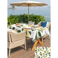 thumbnail image 5 of Outdoor Tablecloth with Umbrella Hole for Patio/Picnic/Party/Camping, Lemons Leaves Waterproof Table Cloth Rectangle Table Cover Washable, Summer Fruits Floral Botanical (54"x 80"), 5 of 8