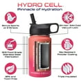 thumbnail image 2 of 14oz (Fluid Ounces) Wide Mouth Hydro Cell Stainless Steel Water Bottle Coral/Punch, 2 of 3