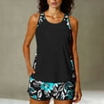 thumbnail image 2 of Mlkoz Tankini Swimsuits for Women Floral Print Bathing Suit Tops and Shorts with Pockets for Summer Beach Modest Bathing Suits S-2XL, 2 of 6