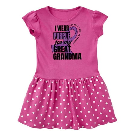 

Inktastic Chronic Pain I Wear Purple For My Great Grandma Gift Baby Girl Dress